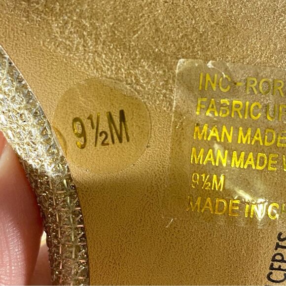 INC International Concepts Sparkly Strappy Stiletto Heels Womens Size 9.5 - Picture 10 of 10